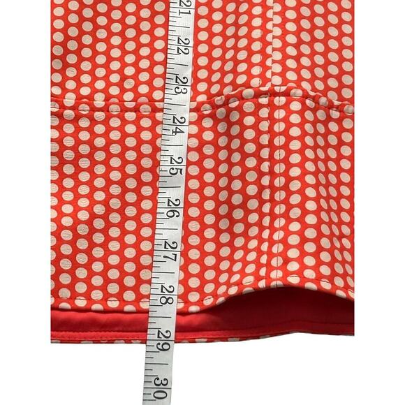 Lane Bryant Skirt The Modernist Collection Size 20 Orange White Polka Dot A-Line - Picture 10 of 11